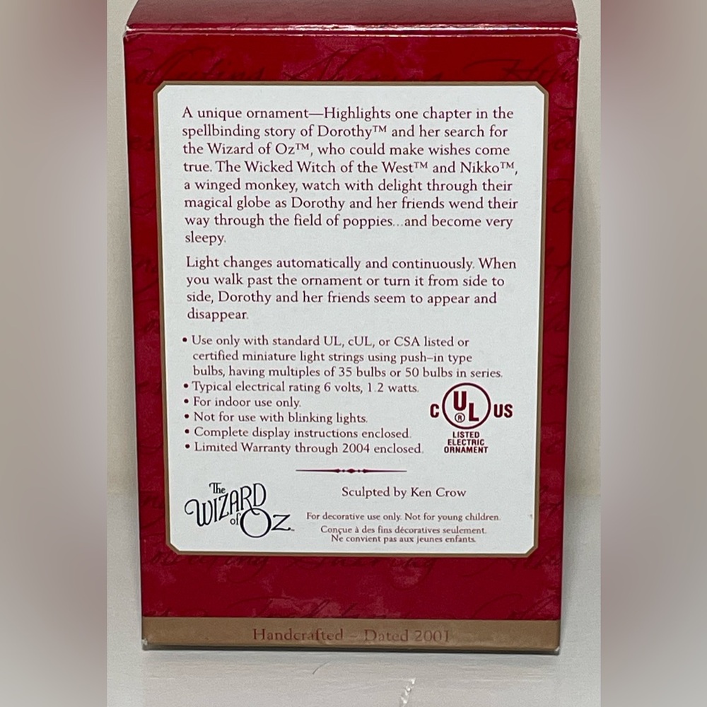Hallmark Keepsake “Poppy Fields” Wizard of Oz Ornament - Picture 8 of 11